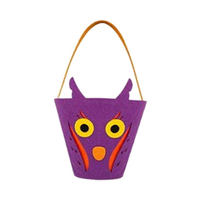Sacs d'Halloween Portables Fournitures de Fête en Tissu Légers Multiusage Halloween Violet