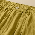 thumbnail image 4 of Womens Cotton Linen Culottes Pants Summer Casual Flowy Wide Leg Palazzo Pants Loose Fit Comfy Beach Lounge Trousers, 4 of 5