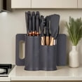 thumbnail image 3 of HEESEM 19pcs Silicone Kitchen Utensil Set, Heat-Resistant Non-Stick Easy Cooking Cleaning Home Gray, 3 of 10