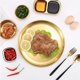 thumbnail image 2 of BBQ Thick Round Plate BBQ Plate Golden Cafe Fruit Plate, 2 of 5