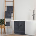 thumbnail image 4 of MALLONI HOME 8 Piece Towel Set 100% Ring Spun Cotton, 2 Bath Towels 27x54, 2 Hand Towels 16x28 and 4 Washcloths 13x13 - Ultra Soft Highly Absorbent Machine Washable Hotel Spa Quality - Charcoal Grey, 4 of 7