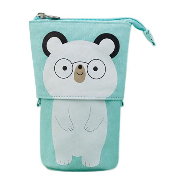 Sonducket Bolsa para bolígrafos, caja de almacenamiento retráctil multifuncional, estuche para lápices, organizador de papelería de lona , Type2 NO2
