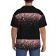 thumbnail image 3 of Fotbe Rose Gold Glitter1 Camisa Estampada de Manga Corta para Hombre, Casual de Verano, Estilo Playero, Sin Arrugas-Small, 3 of 5