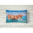 thumbnail image 2 of Carolines Treasures 7407PW1216 Corgi Sea Shell Find Fabric Decorative Pillow, 2 of 3
