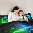thumbnail image 5 of Homewish Video Game Bedding Comforter Set 2pcs for Boys Girls,Abstract Gamepads Twin Comforter Sets Microfiber,Futuristic Cubes Breathable Bedding Set,Ultra Soft Home Decor,Reversible, 5 of 8