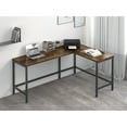 thumbnail image 4 of Lorell Soho LShape Metal Frame Desk  67 x 473 x 295 x 1  Material Steel Frame  Finish Black Powder Coat Frame Vintage Oak Top Laminate Top, 4 of 5
