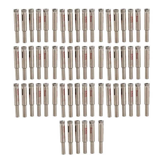 60 Piezas de 8 mm de Diametro de de Agujero de Diamante Los Taladros de Nucleo de Ceramica