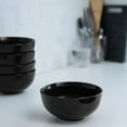 thumbnail image 6 of Kook Ceramic Cereal Bowls, Set of 6, 24 Oz, Black, 6 of 6