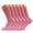 Pink, variant on Mid Calf Crew Socks for Women Ecru Cotton Socks Size 9-11 6 Pairs