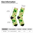 thumbnail image 2 of Balery Avocado Green Striped Calcetas Largas con Estampado para Hombre y Mujer – Suaves y Transpirables, Talla Única (US 5-11), 2 of 6
