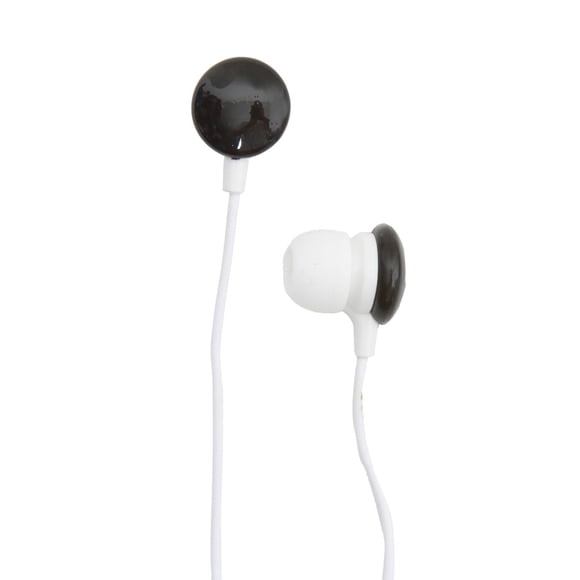 Color Drops Earbud Headphones- Black