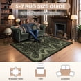 thumbnail image 2 of Fnova 5x7 Washable Snake Print Area Rugs, Non Slip Stain Resistant Gothic Indoor Carpet, Oeko-Tex Certified, Green, 2 of 16