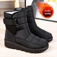 thumbnail image 3 of Botas para clima frío para mujer impermeables resistentes al viento con gancho y bucle para viajes al aire libre, 3 of 9