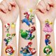 thumbnail image 4 of Pegatinas de tatuajes de Super Mario Bros, juguetes de dibujos animados de anime kawaii para niños, decoración de fiesta de feliz cumpleaños, pegatinas de juegos de dibujos animados lindos, regalos, 4 of 5