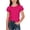 Hot Pink, variant on Baby Girls Puff Sleeve T Shirt Summer Short Sleeve Pure Cotton Comfortable Solid Color Tee Toddler Kids Casual Blouse Playtime Outfit