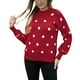 thumbnail image 1 of Gibobby Suéter mujer, uéter de cuello alto para mujer, de manga larga, acogedor, cálido, casual, ligero, suave(Rojo,CH), 1 of 5