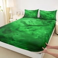 thumbnail image 4 of Feelyou Gothic Spooky Bat Queen Sheets, Neon Green Halloween Queen Sheet Sets, 4 Pieces, 1 Flat Sheet, 1 Fitted Sheet and 2 Pillowcases, 4 of 5