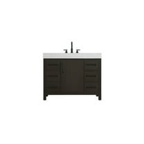 Elegant Kitchen and Bath 42 inch Single Bathroom Vanity In Mocha Brown