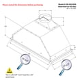thumbnail image 3 of Awoco RH-BQ-M36 Awoco RH-BQ-M36 36'W 14-1/2'D Built-in Insert 4 Speeds Stainless Steel Range Hood for Wood Hood, 3 of 5