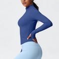 thumbnail image 5 of Abomasnow Women's Workout Jackets Zip Up Long Sleeve Mock Neck Athletic Jackets Casual Breathable Running Yoga Workout Jackets with Thumb Holes, 5 of 6