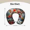 thumbnail image 5 of KLL Vibrant Bouquet Waterfall Pattern Memory Foam Cervical Neck Pillow Versatile U-Shaped Pillows for Home/Office/Camping/Travelling/Soft Washable Cover, 5 of 8