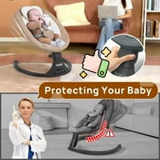 Baby Swing,Bluetooth Baby Swing for Infants Portable Baby Swing for Newborn, Electric Baby Swings with 5 Gears & Time Set & Music&Remote Control, Infant Swing for Babies 0-6 Months, Unisex,Khaki