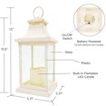 thumbnail image 5 of LED Decorative Lanterns - Set of 3 - Kate Aspen Vintage Rustic Home Décor Lantern Tabel Centerpiece for Wedding, Bridal Shower, Anniversary Party - White/Ivory, 5 of 6