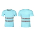 thumbnail image 4 of Men's Reflective T-Shirts for Daily Wear Quick-Drying Short Sleeve Construction Work Shirt with Color Block Design, 4 of 4