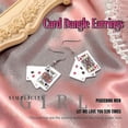 thumbnail image 4 of 1Pair Playing Card Dangle Earrings for Women Alloy Spades Heart Poker Fun Personality Game Hip Hop Diamond Set Lightweight for Woman Mens Party Jewelr, 4 of 4