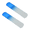 2pcs blue glass foot file, variant on 2Pcs Glass Foot File Pedicure Rasp Dead Skin Remover Calluses Corn Coarse Hard Skin Remover - 1pcs blue glass foot file + 1pcs pink glass foot file