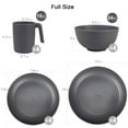 thumbnail image 4 of Loobuu Plastic Dinnerware Sets (16PCS) - Lightweight & Unbreakable Dinnerware Set - Microwave Safe Plates Set, Bowls, Cups Mugs, Service for 4, Great for Adult (Round) BPA Free, 4 of 8