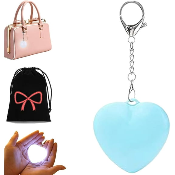 Yippzo Love Wallet Tote Bag Touch Sensing Light, Purse Lights For Inside Purses, Heart Keychain for Women Gift
