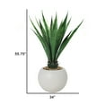 thumbnail image 3 of 55.75'' Artificial Agave in a White fishbowl planter, 3 of 6
