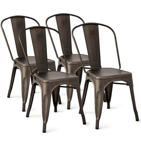 Top Metal Patio Chairs Set Of 4, Will Steel Patio Furniture Rust