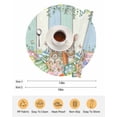 thumbnail image 6 of 15 Inch Round Placemats Set of 6, Easter Non Slip Heat Insulation PP Table Mats, Spring Rabbit Eucalyptus Leaves Eggs Wooden Washable Place Mats for Kitchen Dining Party Table Decor, 6 of 7