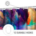 thumbnail image 5 of Lalilo 4 Pcs Vivid Shower Curtain Sets with Rugs for Bathroom Decor,Color Splash Series Fractal and Bathroom Curtain Set with Mats, 5 of 6
