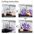thumbnail image 5 of Yayeee Faucet Mat for Kitchen Sink 30" Diatomite Long Splash Guard Pad, Halloween Purple Ghosts, 2 Pack, 5 of 7
