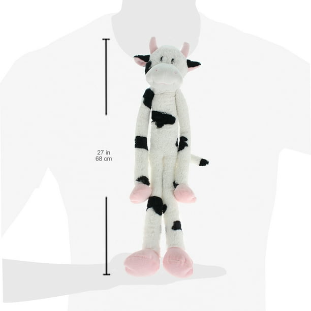Multipet Swingin' Slevins Cow Plush Dog Toy, Extra Long, Extra