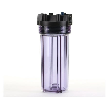 HF5-10CLBK34PR Water Filter Housing 10" RO, Whole House, - 3/4" Ports, Clear Body w/