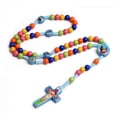 thumbnail image 5 of Colorful Beaded Cross Pendant Necklace for Boy Girl Children Long Rosary Necklaces Prayer Christian Religious Jewelry, 5 of 5