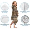 thumbnail image 7 of Multicolor Geometric Boho Pattern Hooded Bath Towel，50"x30" for Ages 3 To 12 Kids, Quick Dry Lightweight Soft Microfiber Hood Beach Towel Cover Up for Kids, 7 of 7