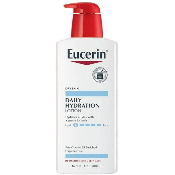 Eucerin Daily Hydration Moisturizing Lotion, Fragrance Free 16.9 oz