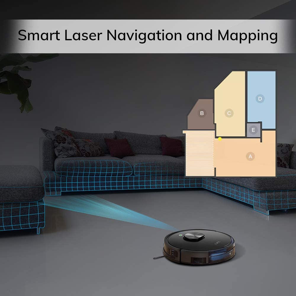 ILIFE A10-W Robot Vacuum Cleaner, Wi-Fi, Smart Laser Navigation, 2-in-1 Roller Brush，Mapping, Selective Room Cleaning, No-Go Zone, 2000 Pa - image 2 of 6