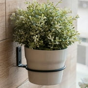 HOTBEST Wall Hanging Flower Plant Pot Planter Holder Indoor Outdoor Pot Ring Decorative Pot Holder for Porches Balconies Decks Home Garden Yard