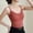 Orange, variant on Hrsba V Neck Camisoles,Padded Tank Tops for Women,Adjustable Strap Seamless Ice Silk V Neck Camisole Inner Outer Wear