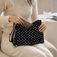 thumbnail image 4 of JGTDBPO Tote Bag Detachable Polka Dot Pattern Fabric Shoulder Bag with Strap Zipper Pocket Casual Daily Handbag 10x10 in, 4 of 6