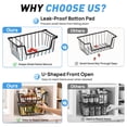 thumbnail image 3 of SUNALLY Stackable Metal Wire Baskets for Pantry Organizer, 4-Pack Kitchen Countertop Storage Potato Onion Vegetable Fruit Basket, Freezer Organizer Bins with Handle, Black, 3 of 7