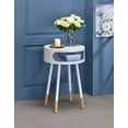 thumbnail image 4 of 16" X 16" X 26" White And Natural Bentwood End Table, 4 of 4