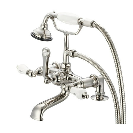 Water Creation Vintage Classic F6-0007 Deck Mount Tub Faucet with Handheld Shower