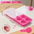 thumbnail image 2 of Ice Cube Tray with Lid – 3 Pack 2 Tbsp Ice Trays for Freezer, Stackable, BPA-Free, Easy Release Large Ice Cube Molds for Chocolate, Cocktails, Iced Coffee, Whiskey & Juice (10-heart cube,rose red), 2 of 7